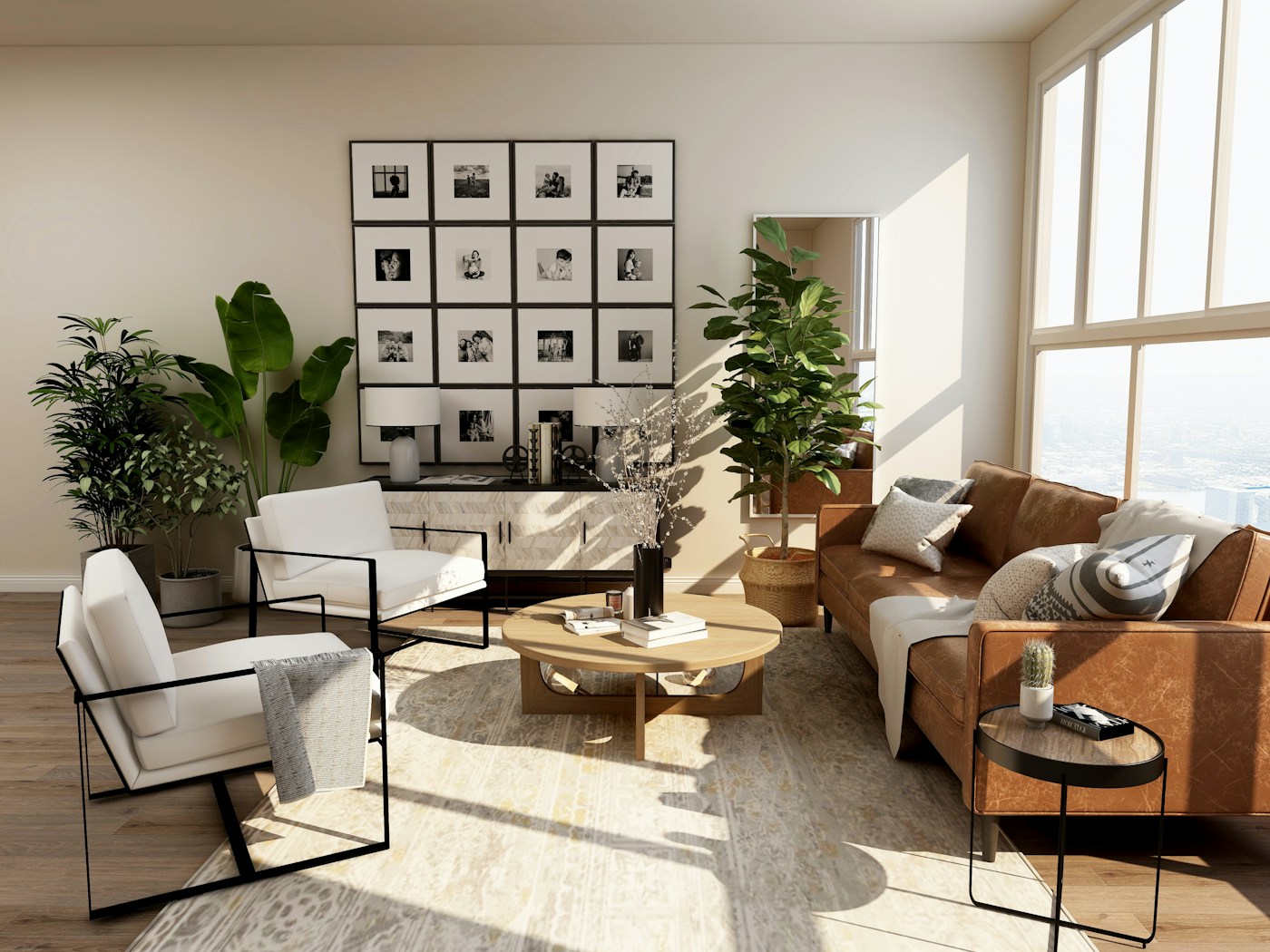 Intérieur lumineux et accueillant, soigneusement entretenu